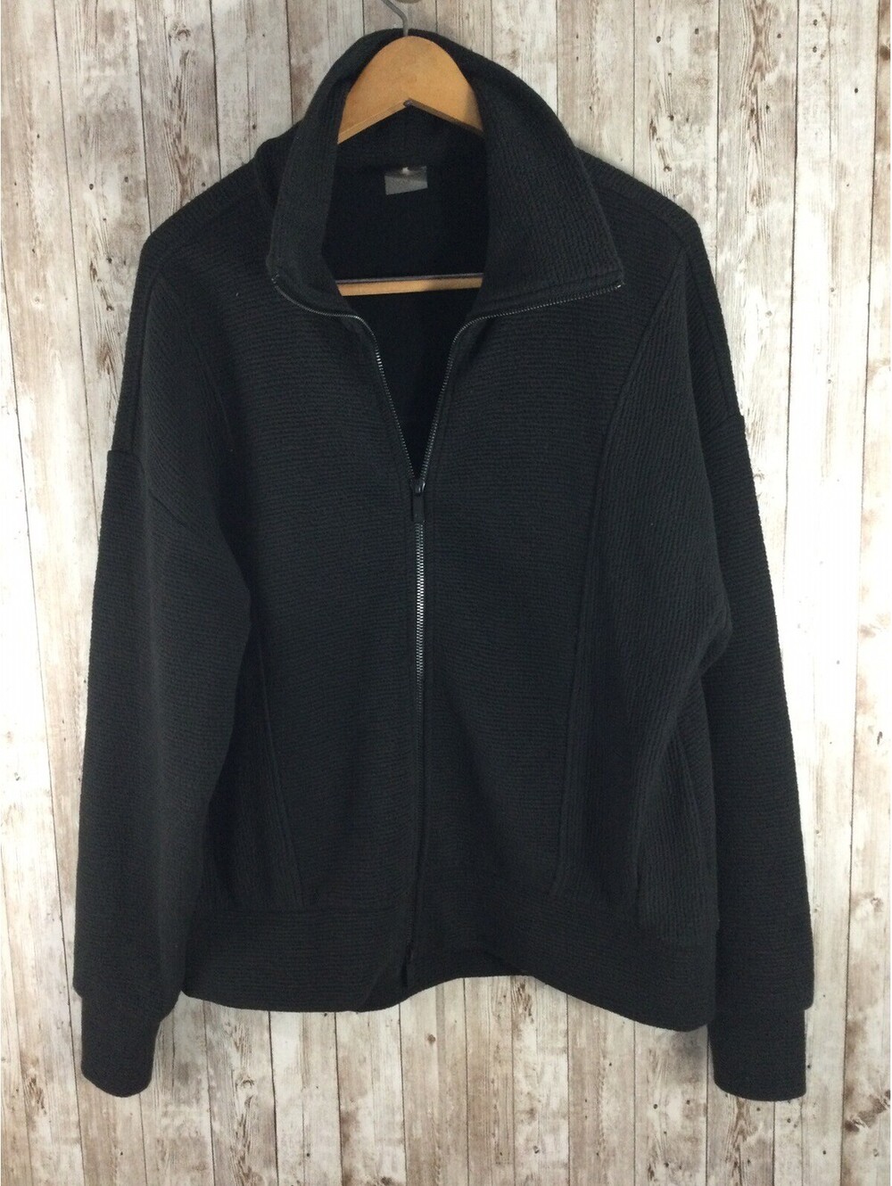 Calia by Carrie Underwood Black Textured Elevate Full Zip Jacket Size Medium
